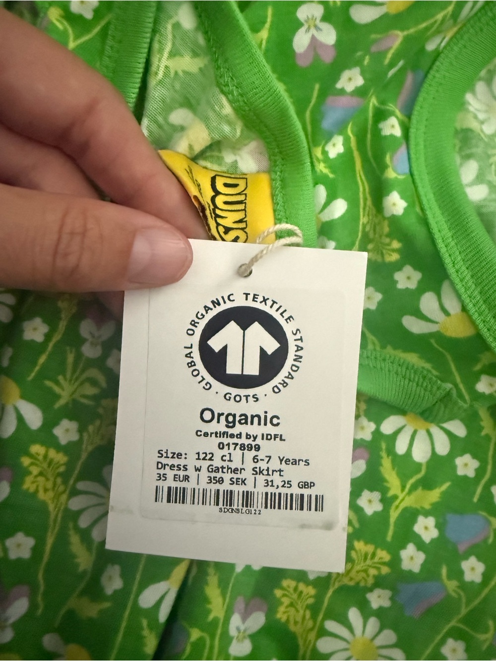 DUNS Green Floral Tank Dress Sz 122cm (6-7) - Picture 5 of 5